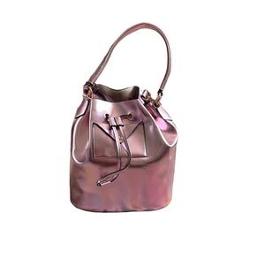 Unbranded Metallic Pink Bucket Crossbody Bag